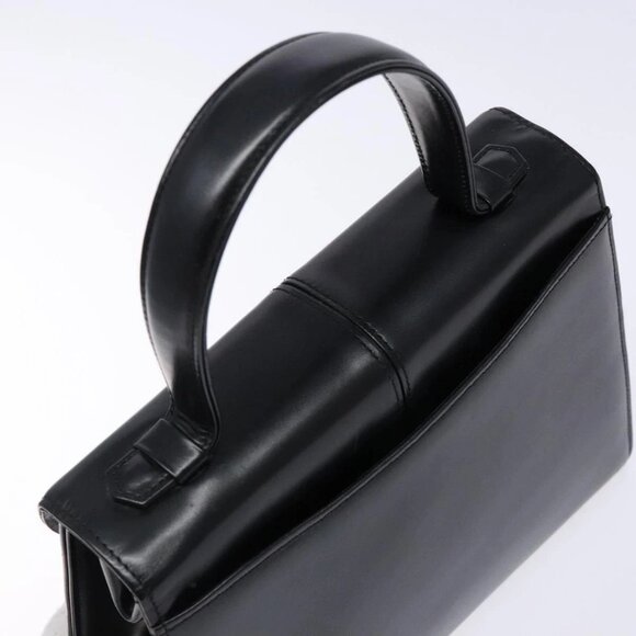 SAINT LAURENT Hand Bag Leather Black Gold Auth 130165V - Picture 7 of 16
